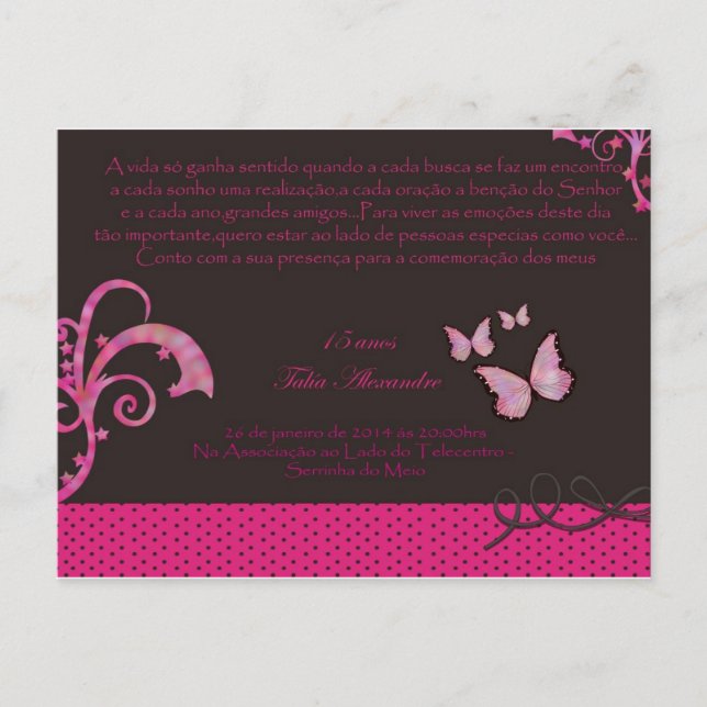 Invitación de 15 Años (Anverso)