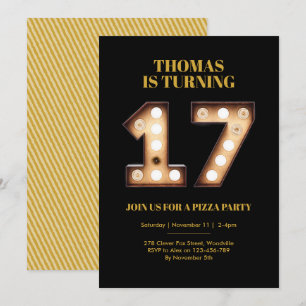 Invitación de 17 años de adolescencia