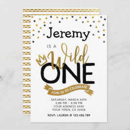 Invitación de 1 cumpleaños salvaje