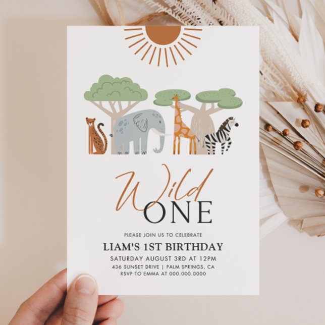 Invitación de 1 cumpleaños salvaje (Subido por el creador)