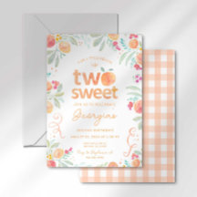 Invitación de 2º cumpleaños a Sweet Peach