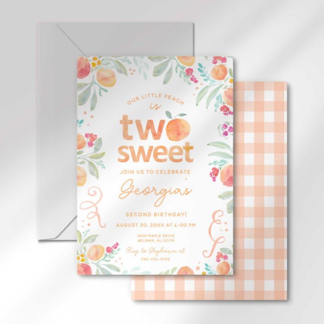 Invitación de 2º cumpleaños a Sweet Peach (Subido por el creador)