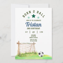 Invitación de 2º cumpleaños a un partido de fútbol