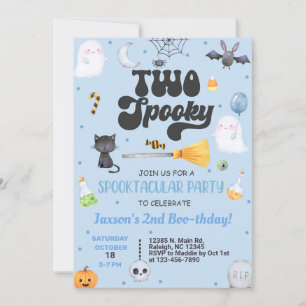 Invitación de 2º cumpleaños de dos niños de Hallow