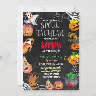 Invitación de 2º cumpleaños de Halloween Spooktacu