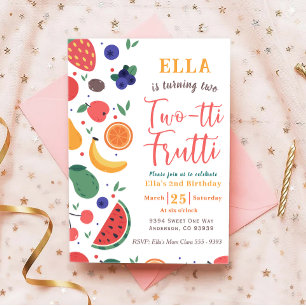 Invitación de 2º cumpleaños de Summer Two-Tti Frui