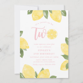 Invitación de 2º cumpleaños de Sweet Lemons