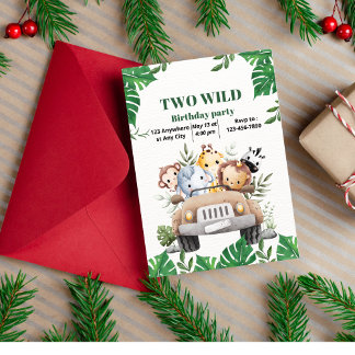 Invitación de 2º cumpleaños de Wild DOS Boy