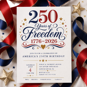 Invitación de 250 años de libertad