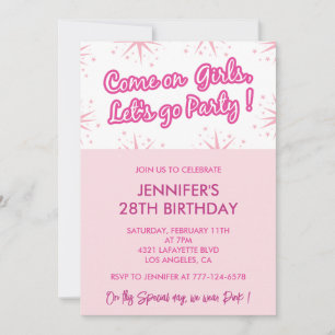 Invitación de 28 años para su rosa