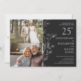 Invitación de 2 fotos para aniversario de bodas de