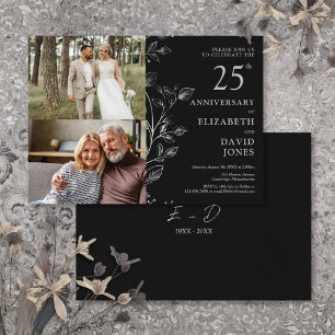 Invitación de 2 fotos para aniversario de bodas de