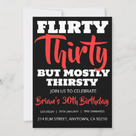 invitación de 30 años de edad simple y negra moder