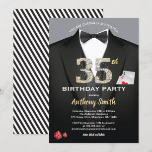 Invitación de 35 años al Casino. Blanco y negro