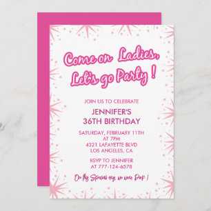 Invitación de 36 años para ella