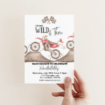 Invitación de 3 años a Dirt Bike Young Wild y Dirt