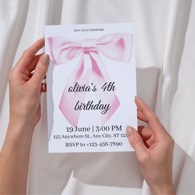 Invitación de 4º cumpleaños niña (Subido por el creador)