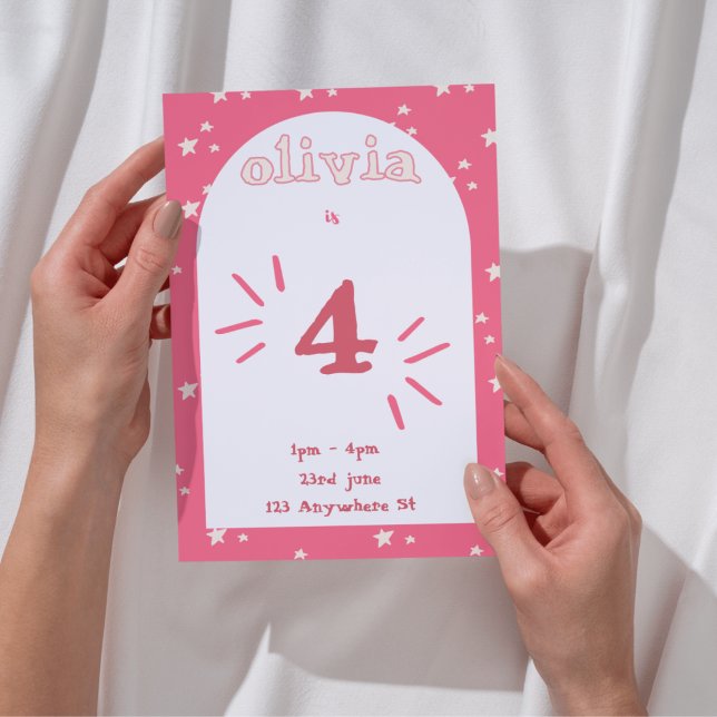 Invitación de 4º cumpleaños niña (Subido por el creador)