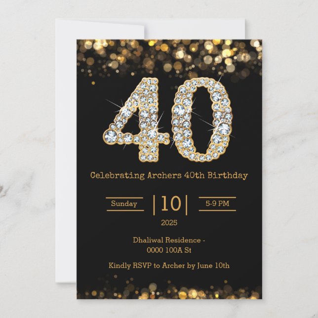 Invitación de 40 años al oro negro (Anverso)