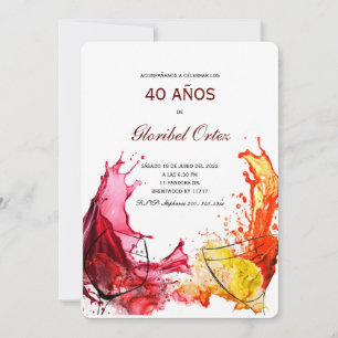 Invitación de 40 años mujer