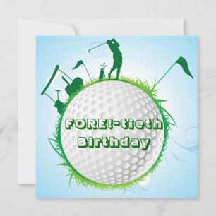 Invitación de 40 años para jugar golf femenino