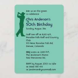Invitación de 50 años de golf