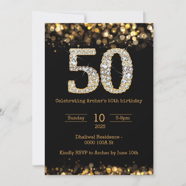 Invitación de 50 años de oro negro (Anverso)