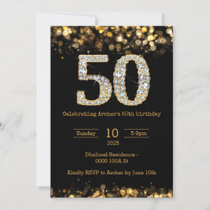 Invitación de 50 años de oro negro