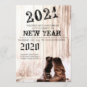 Invitación de 5 x 7 años en vísperas de Año Nuevo 