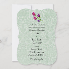 Invitación de 5" x 7" del Personalizado de damasco