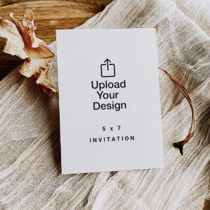 Invitación de 5 x 7, Sube tu imagen, Impresión per