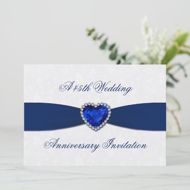 Invitación de 5x7 para Aniversario de Bodas número (Anverso de pie)