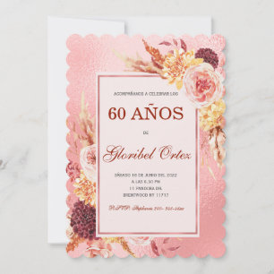 Invitación de 60 años mujer
