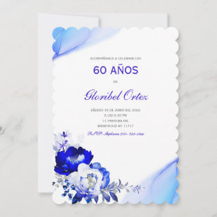 Invitación de 60 años mujer