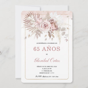 Invitación de 65 Años Mujer