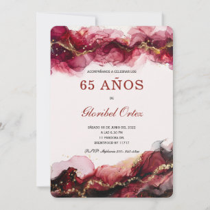 Invitación de 65 Años Mujer