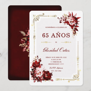 Invitación de 65 Años Mujer