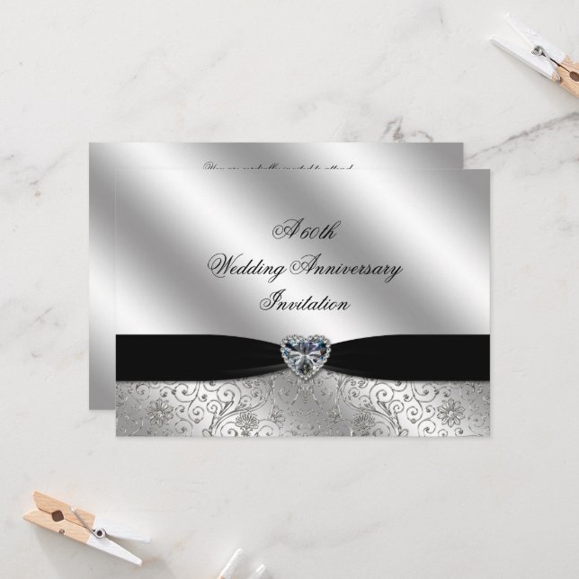 Invitación de 7x5 para Aniversario de Bodas de Dia (Anverso/Reverso In Situ)