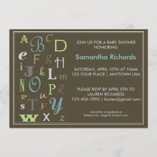 Invitación de ABC Baby Shower