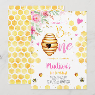 Invitación de abeja amarilla