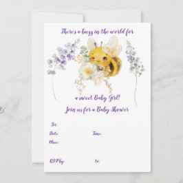 Invitación de abeja de flor