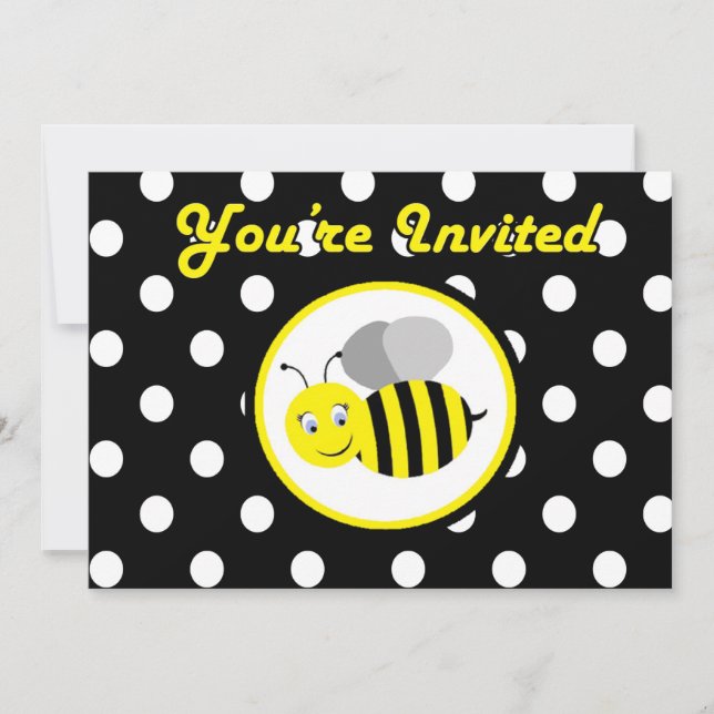 Invitación de abejorro - Amarillo / Negro (Anverso)