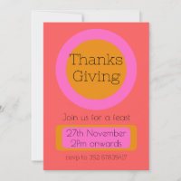 Invitación de Acción de Gracias