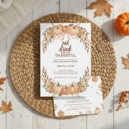 Invitación de Acción de Gracias con calabaza en ac