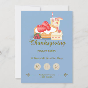 Invitación de Acción de Gracias con tono fresco