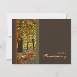 Invitación de Acción de Gracias de Autumn Trees