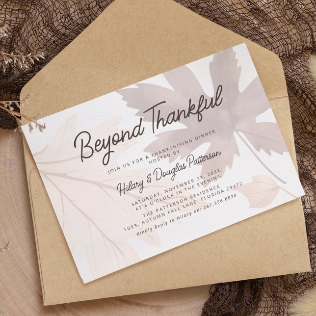 Invitación de Acción de Gracias de Hojas de Otoño (Subido por el creador)