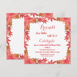 Invitación de Acción de Gracias de Otoño de Friend