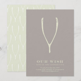 Invitación de Acción de Gracias de Wishbone // Gri