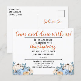 Invitación de Acción de Gracias Escritura Parche d